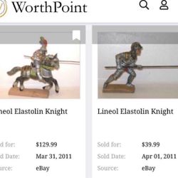 Vintage Lineol Knight Figures From 1930’s