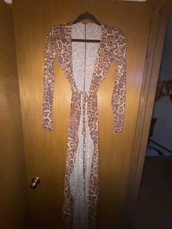 Size small Leopard maxi kimono robe