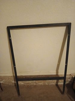 Absolutely free sign holder, 23 inches side to side 24 inches top to bottom. These measurements are for just the part the sign holds