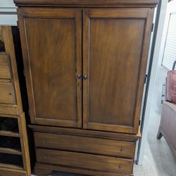 Cherry Stain Armoire 