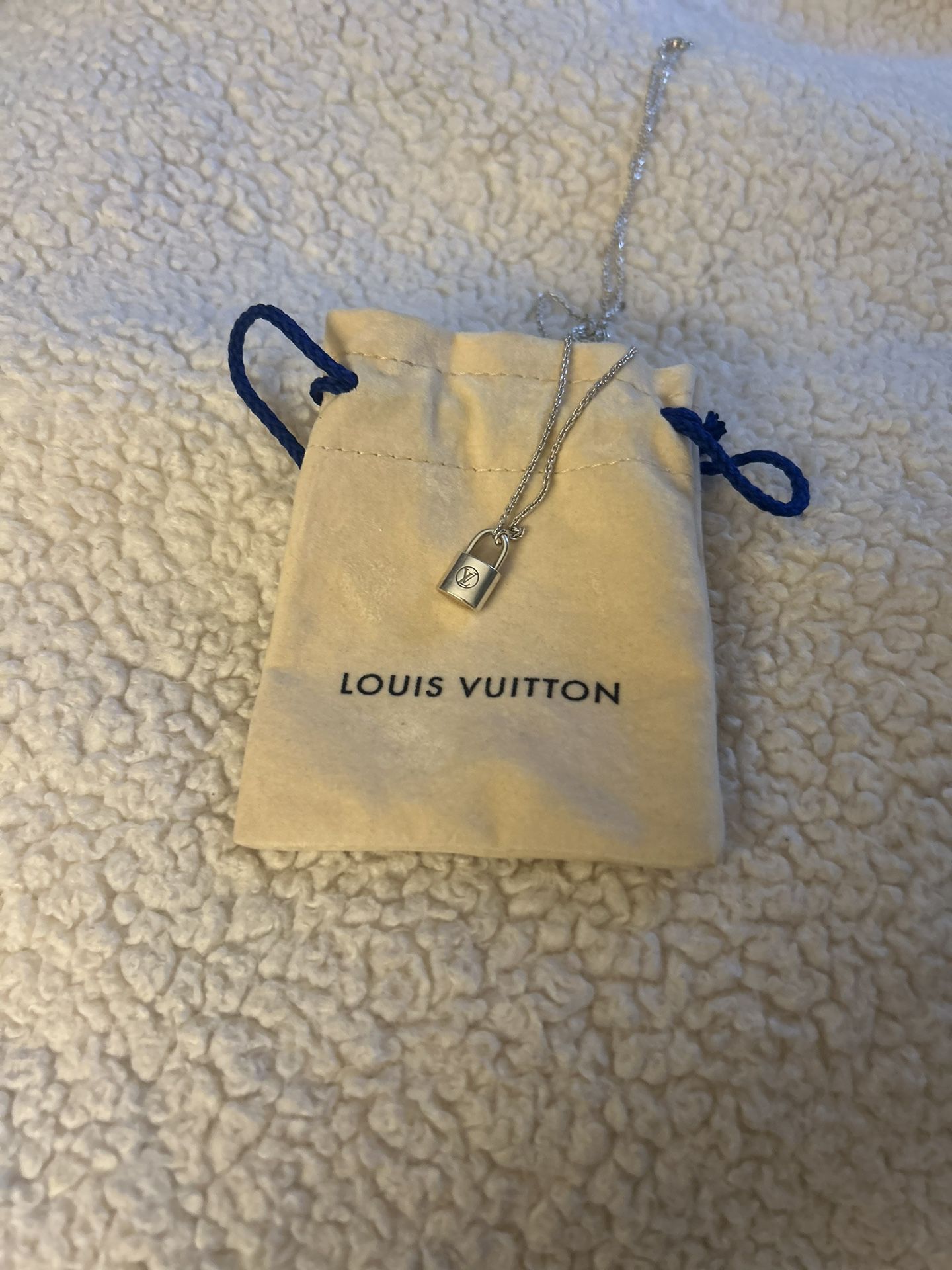 Louis Vuitton Silver Locket Necklace