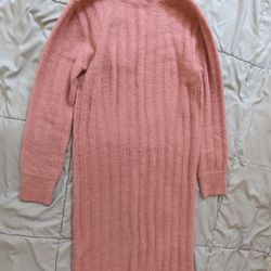 Beautiful Women's midi ribbed soft warm sweater dress pink mauve size XS Brand A New Day from target