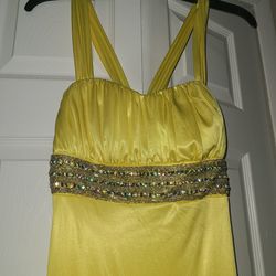 Yellow Homecoming Prom Dress