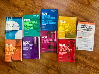 Kaplan MCAT Review Books Complete Set