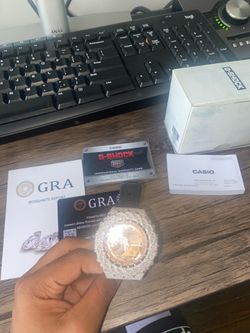 Custom G Shock Bussdown Face VVS1 Moissinite