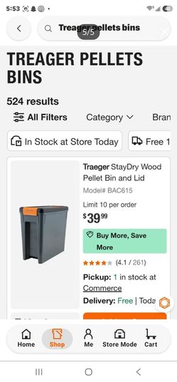 Treager Pellet bins