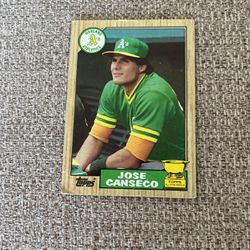 Jose Canseco Topps Rookie Card