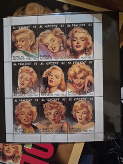 St. Vincent Marilyn Monroe Stamp Sheet