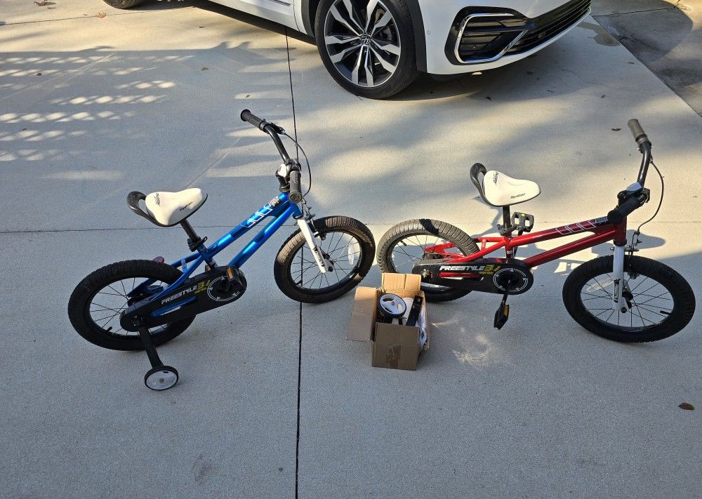 Two RoyalBaby 16" Freestyle Classic Bicycles