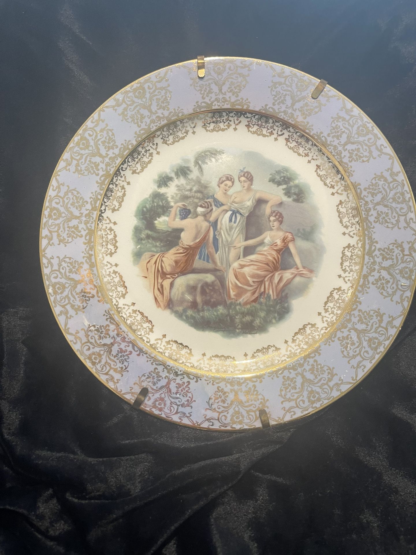 10” Gold Trimmed plate An Isn’t Greek Women