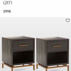 West elm Alexa Burnished Nightstands