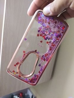 Moto E5 play glitter case
