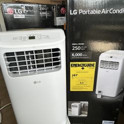 LG 6,000 (DOE) BTU 115-Volt Portable Air Conditioner Unit Cools 250 sq. ft. with Dehumidifier and LCD Remote