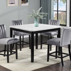 5 PC PASCAL COUNTER HEIGHT DINING TABLE WITH CHAIRS 