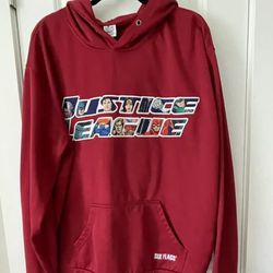 Justice League Hoodie Sweatshirt Six Flags Dc Comics Size XL