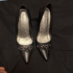 Black pointy heels