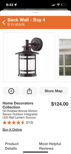 Home Decorators Collection Oil-Rubbed Bronze Motion Sensor Outdoor Integrated LED Wall Lantern Sconce