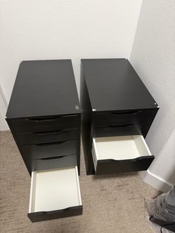 Black Storage Drawers