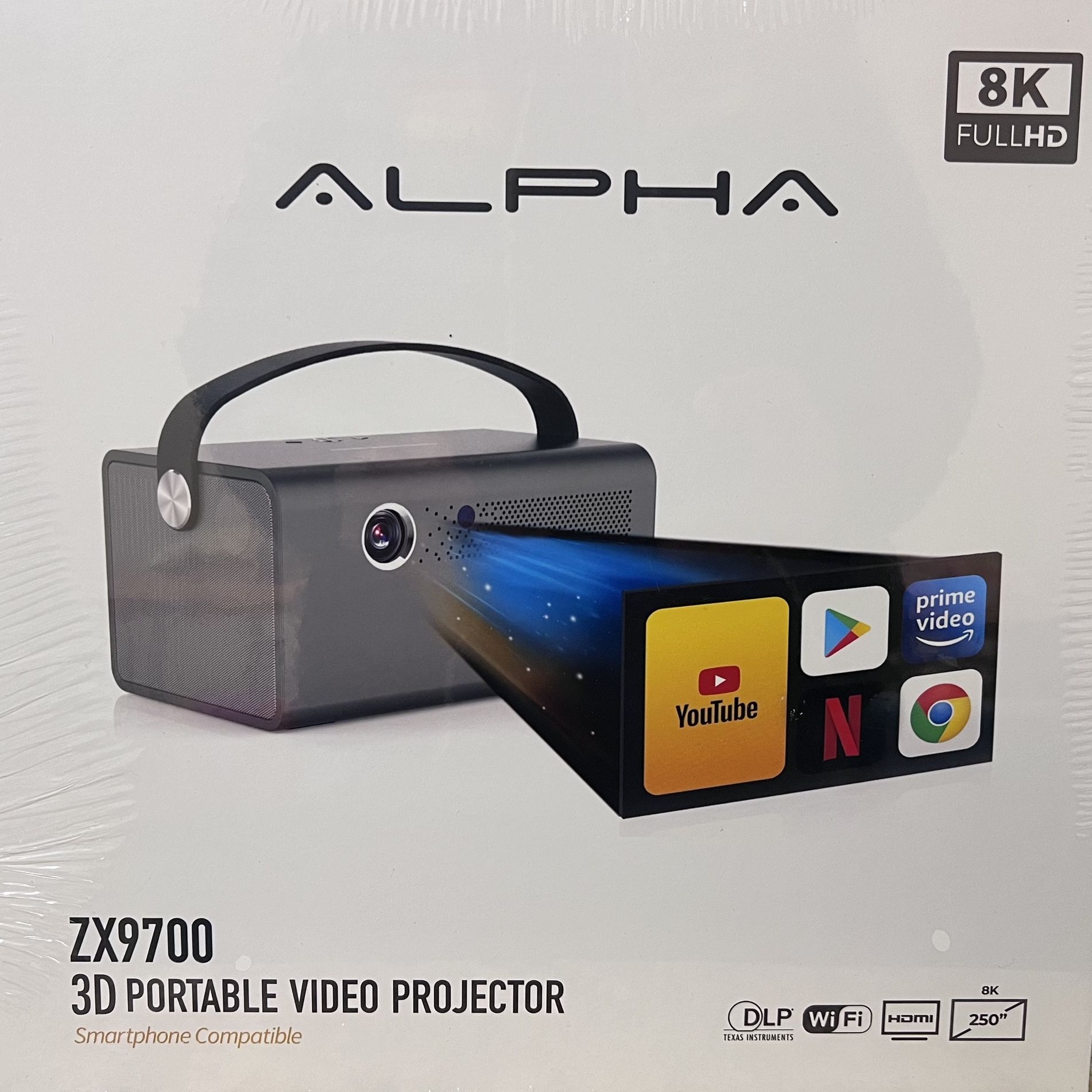 ALPHA ZX9700 Projector 8k Full HD 6000 Lumens!