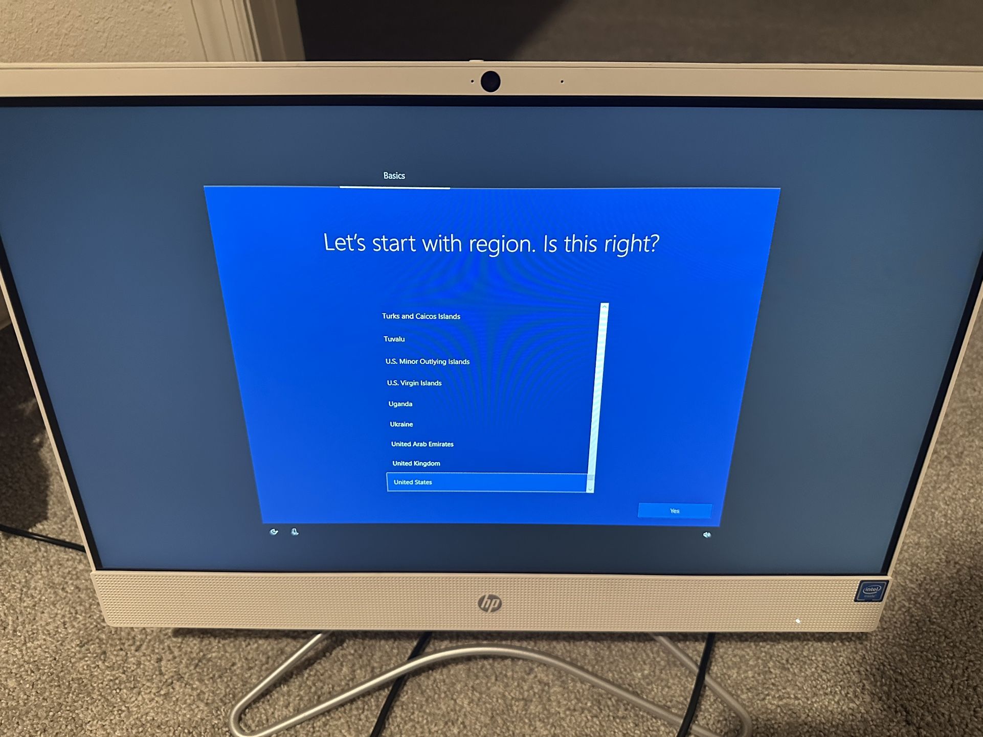 HP All-in-One (AIO) desktop PC