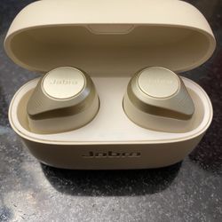 Jabra elite 85t True Sports Earbuds ANC with wireless Qi Charger Gold Beige