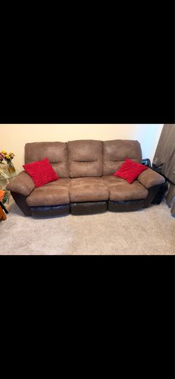 Brown Reclining Sofa