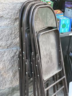 7metal chairs good condition