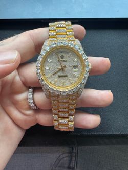 Gold diamond watch