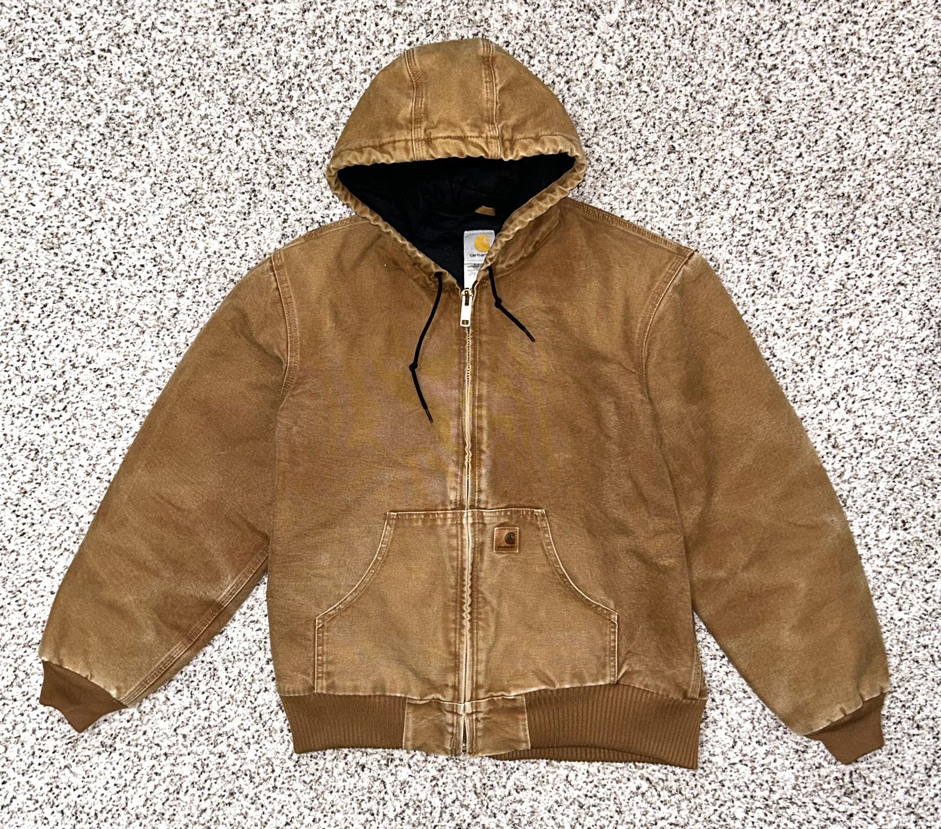 Vintage Carhartt J130 BRN Canvas Quilted Lined Jacket Men’s Size Medium