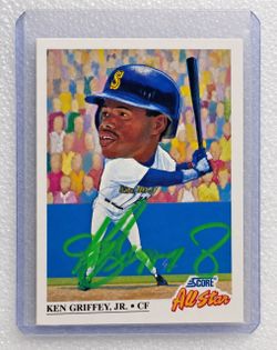 Ken Griffey Jr. Signed 1991 Score All-Star Card — Bold Green Autograph w/ Photo Proof
