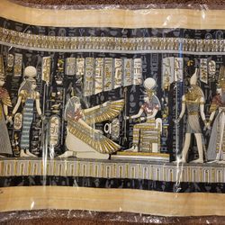 Egyptian Papyrus Neferteri Journey Of A Life With Horus Isis With COA Purchased In Egypt