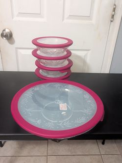 Platos y botanera rosita