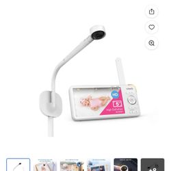 Monitor VTech  de Vídeo para Bebé con Vista Remota sobre la Criba 1080p WiFi Smart Nursery Access con Pantalla de 720p de Alta Definición de 5"