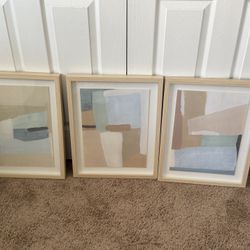 Threshold 3 Piece Abstract Wall Art 