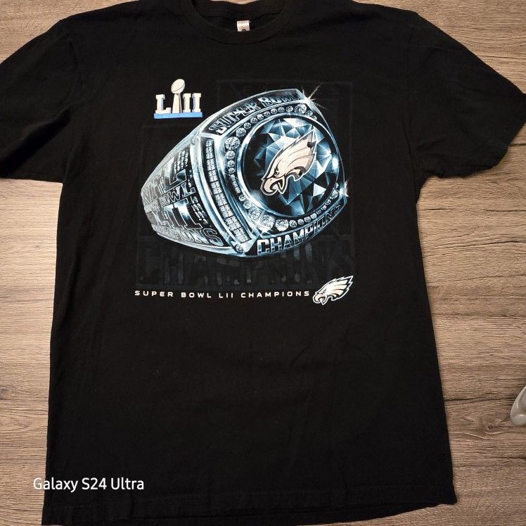 Unisex Philadelphia Eagles Super Bowl LII Champions Ring T-shirt Size Large