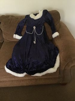 Girls Midnight Blue Old-Fashioned Dress-up Costume