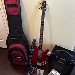 Ibanez Electric Bass with Crate Amp