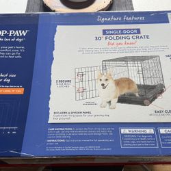 Top Paw Medium Size Folding Dog Crate 