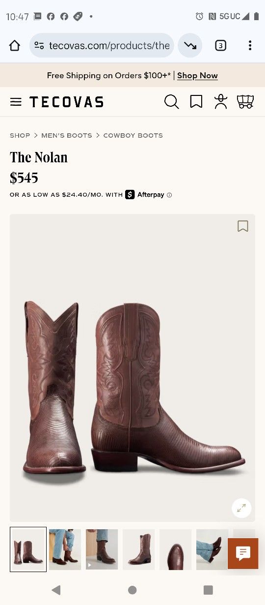 Tecovas Lizard Boots 91/2