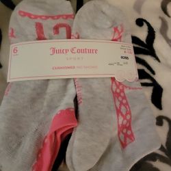 Juicy Couture Cushioned No Show Socks 6 Pairs