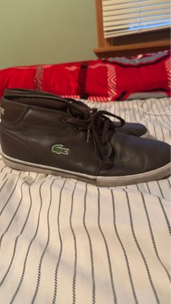 Brown Lacoste shoes