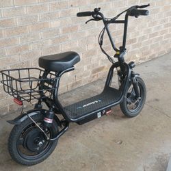 Cargo Electric Scooter Very Fast with rear toting basket.
