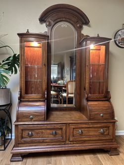 Thomasville Solid Wood Armoire / Dresser with Mirror