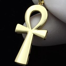 The Key of Eternal Life – 925 Sterling Silver Ankh Pendant, Gold Plated