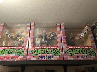 Tmnt Shredder Bebop Rocksteady Statues