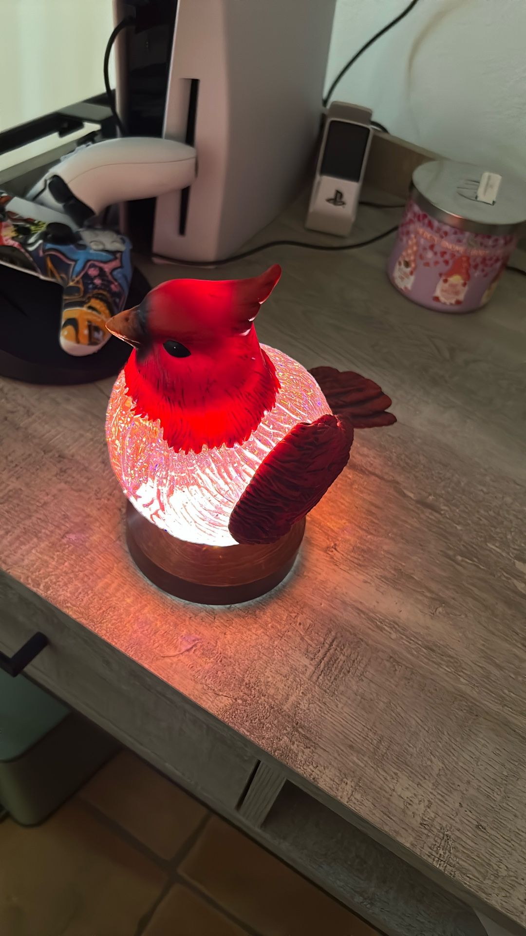 Light Up Glitter Cardinal
