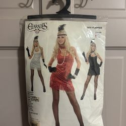 Womens Roaring 20’s Flapper Black Dress Costume Size Medium 