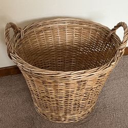 Laundry Or Toy Wicker Basket