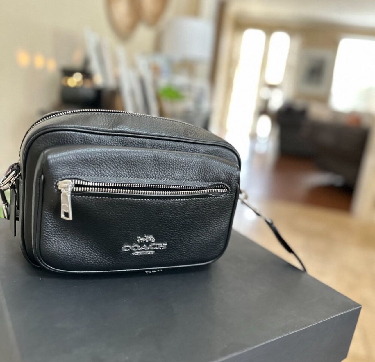 Black Coach Elias Cross Body Bag