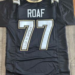 Willie Roaf Signed And Authenticated Hall Of Fame Custom Jersey